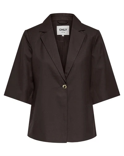 Only - ONLBaia Linen Blazer - Coffee Bean